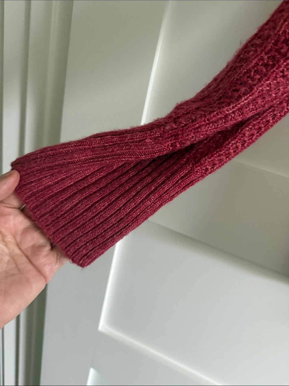 Sonoma Raspberry Open-Front Knit Cardigan - Picture 4 of 5